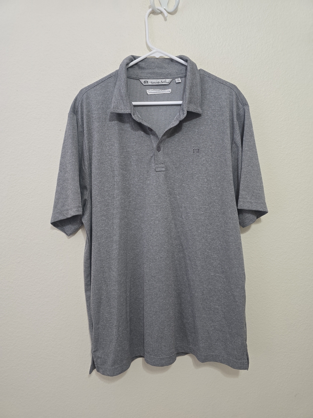 Travis‎ Mathew Men's Gray  Performance Polo XL